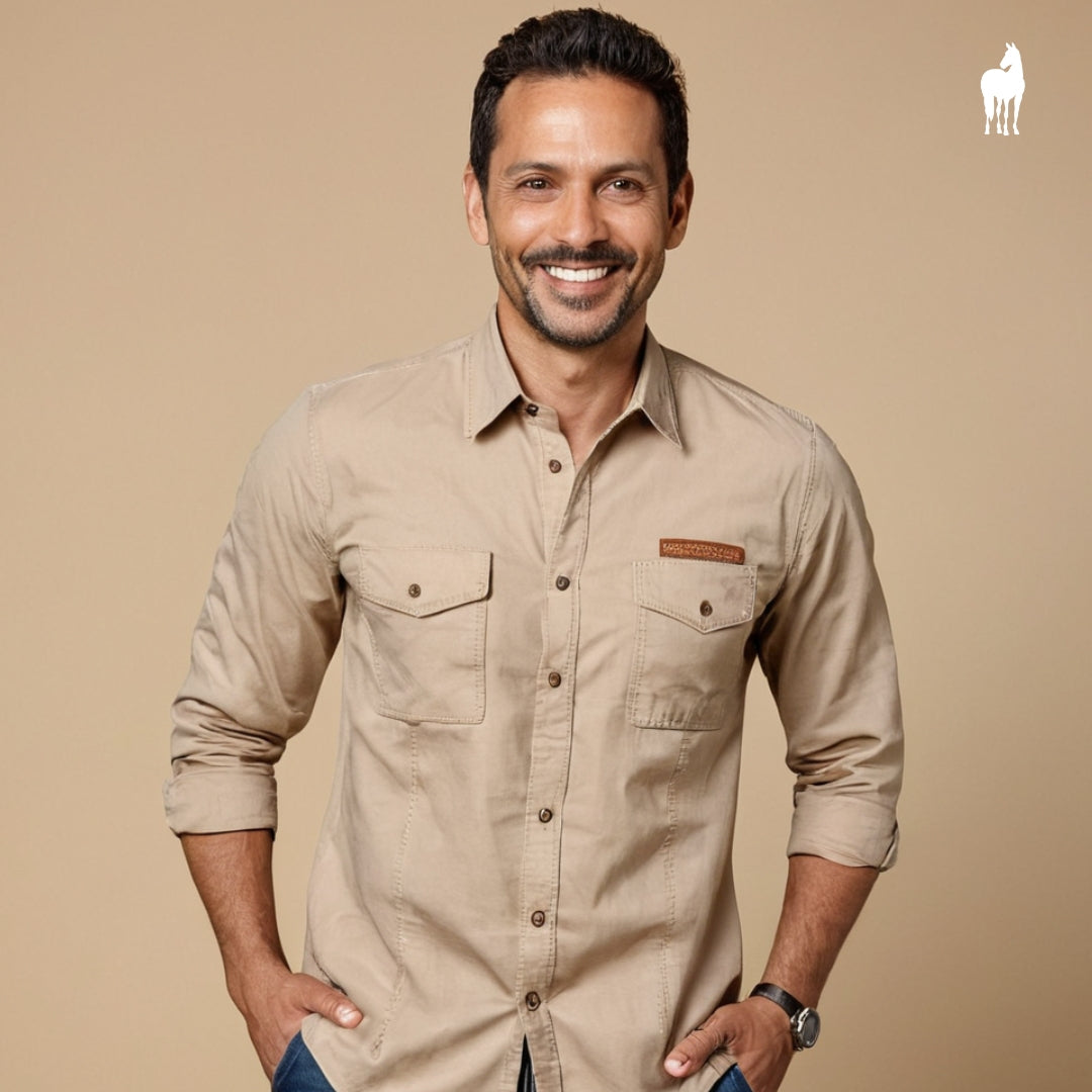 Camisa Masculina Caveli Cargo