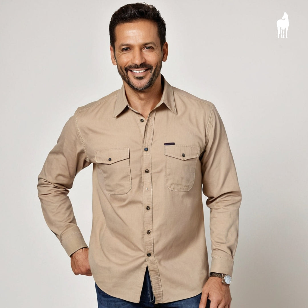 Camisa Masculina Caveli Cargo