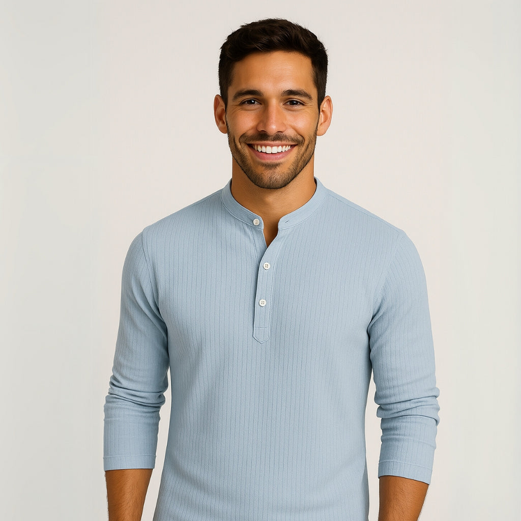 Camisa Masculina Gola Mandarim