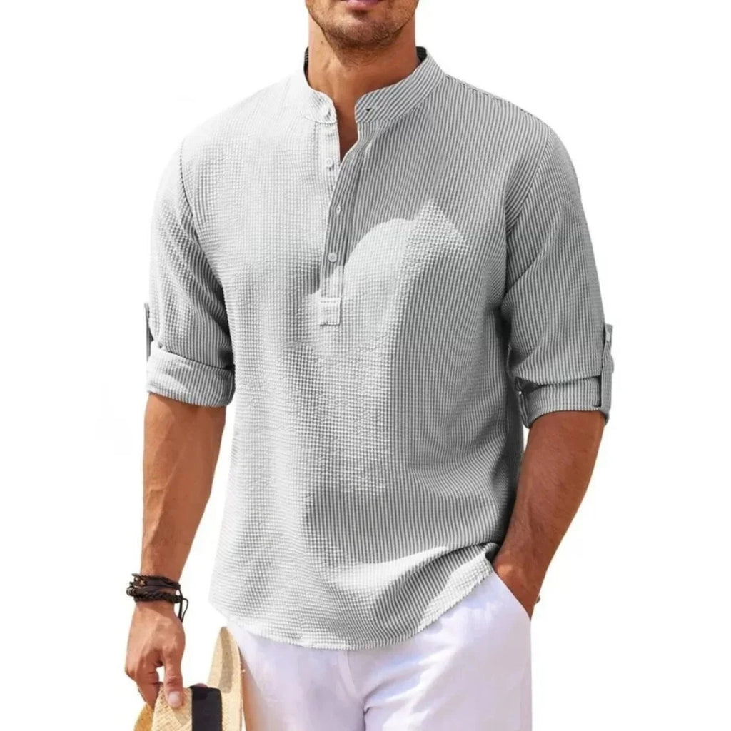 Camisa Masculina Gola Mandarim