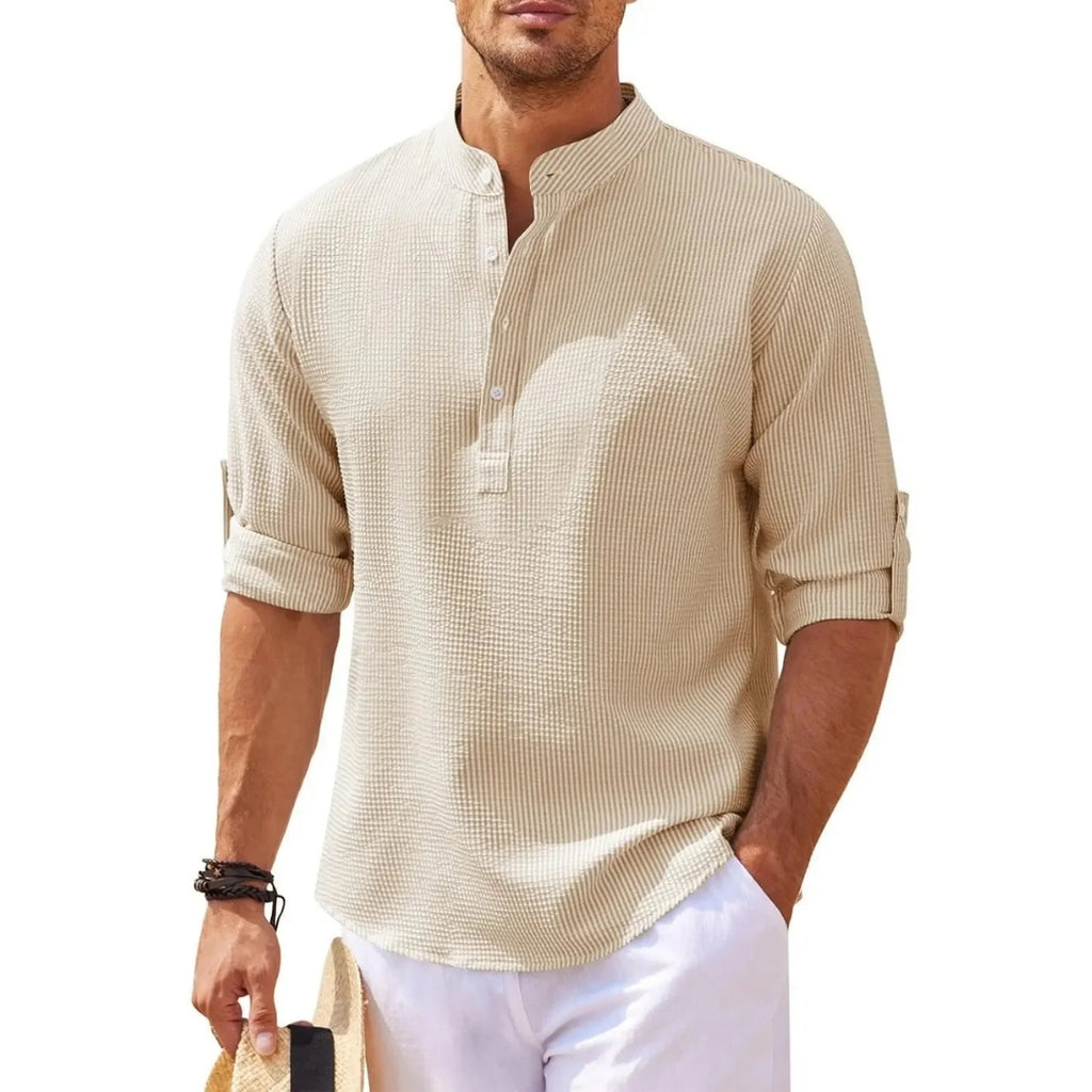 Camisa Masculina Gola Mandarim